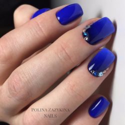 Bright- blue nails photo