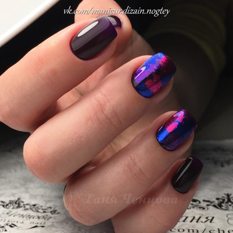Dark shades nails