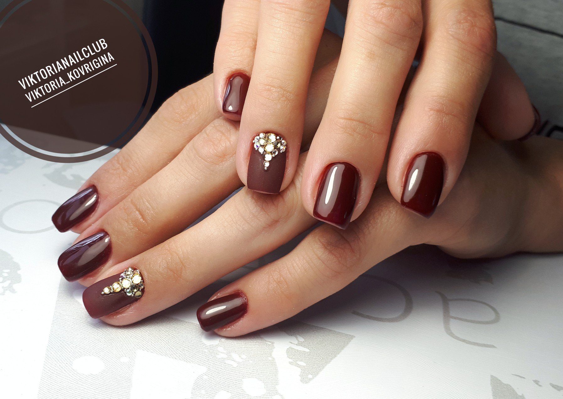 19 top Nail Design Maroon and White ideas in 2024
