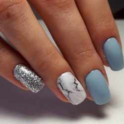 Light blue nails photo
