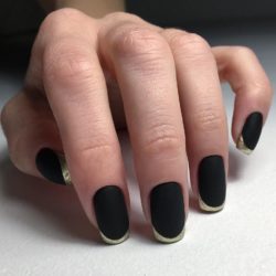 Festive black nails photo