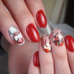 Nails with deer photo