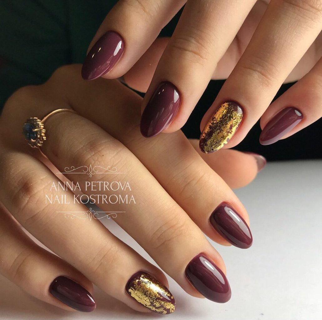 Gold casting nails design