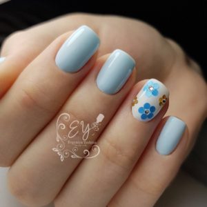 Light blue nails - The Best Images | BestArtNails.com