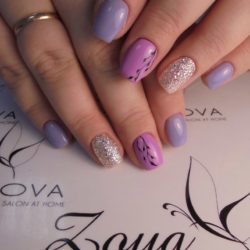 Sring lilac nails photo