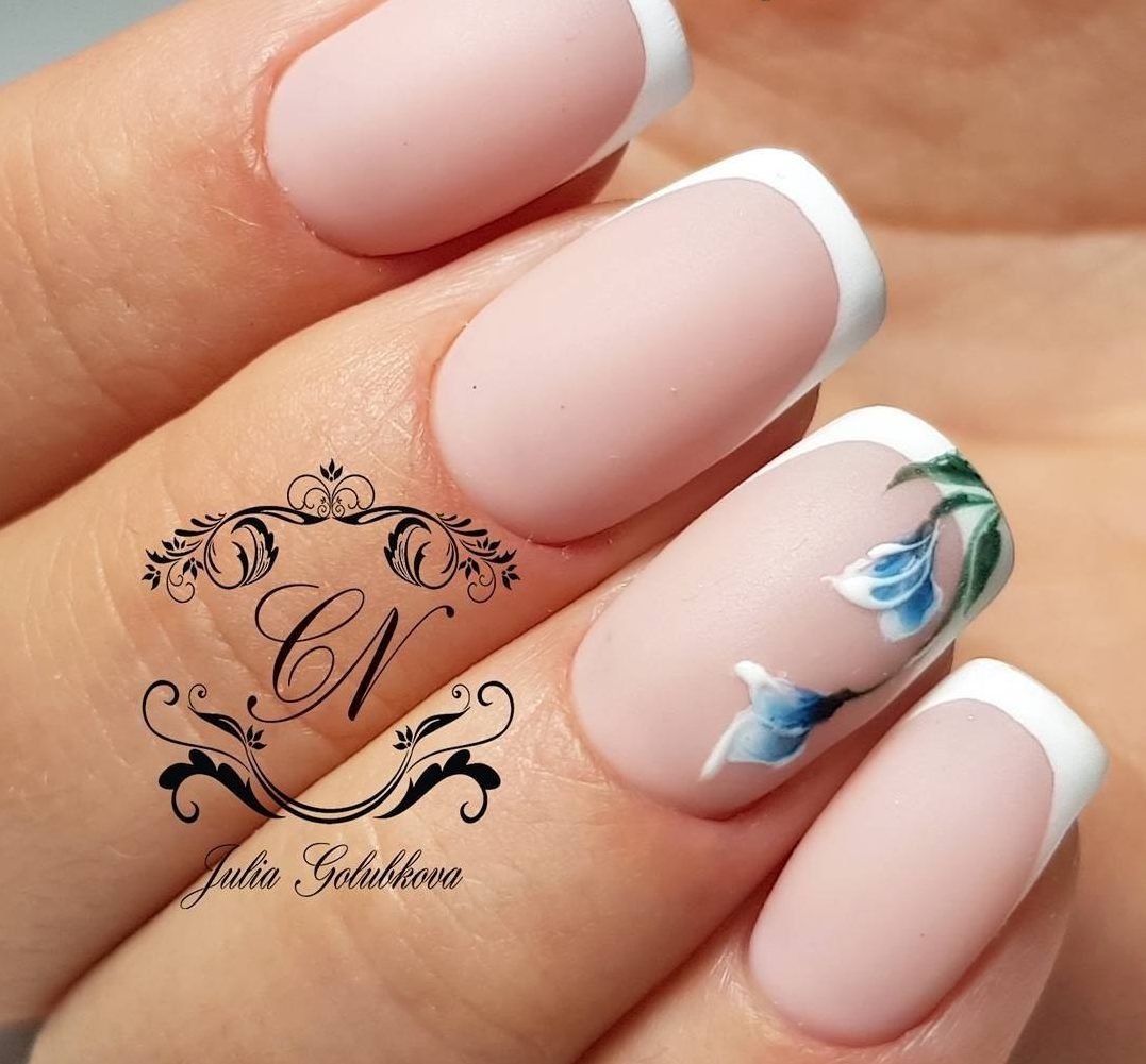 Long french manicure
