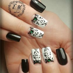 Black and white nail ideas photo