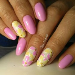 Summer pink nails photo