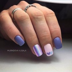 Summer nails with a picture photo