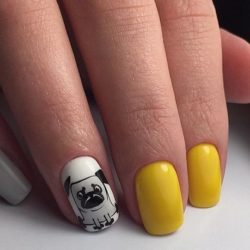Nails with dog photo
