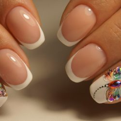 Nails with dragonfly photo