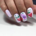 Summer nails with a picture