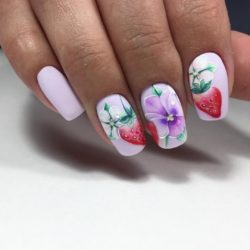 Strawberry nail art photo