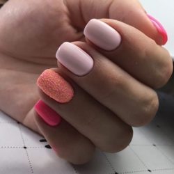 Nails in pink shades photo