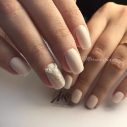 Milky white nails photo