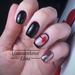 Manicure in autumn style photo