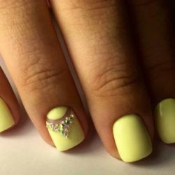 Festive yellow nails photo