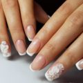 White and pink french manicure