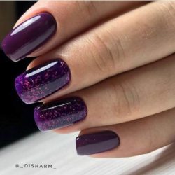 Ideas of violet nails photo
