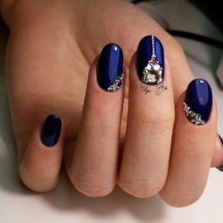 Blue new years nails photo