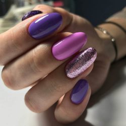 Manicure in purple tones photo