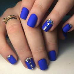 Festive blue nails photo