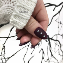 Dark brown nails photo