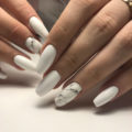 White nail art