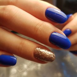 Fashion blue nails photo