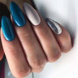 Beautiful blue nails photo