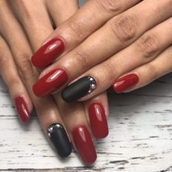 Matte black nails photo