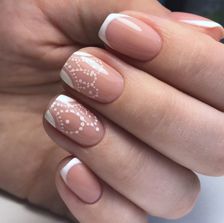Short french manicure