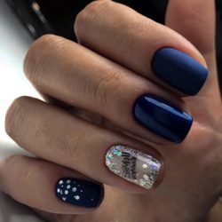 Blue matte nails - The Best Images 