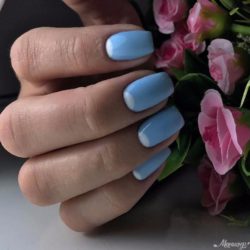 Spring nails by gel polish photo