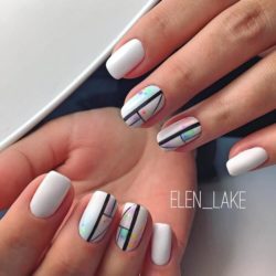 Summer geometric nail art photo