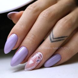 Pale purple nails photo