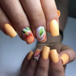 Orange nail art photo