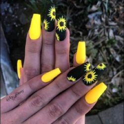 Acid yellow nails photo