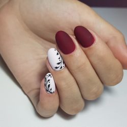 Burgundy nails ideas photo